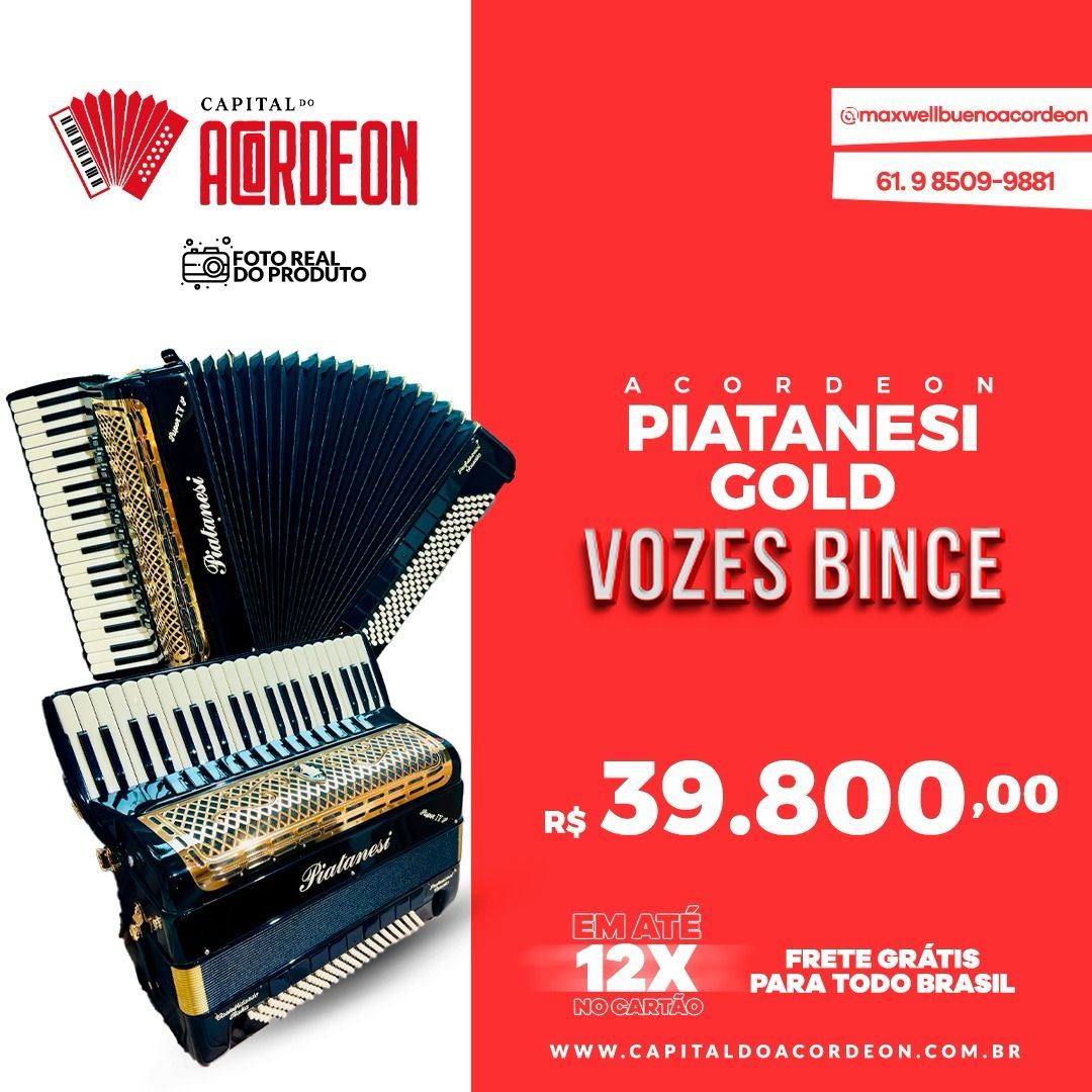 Acordeon Piatanesi Super 4S Gold